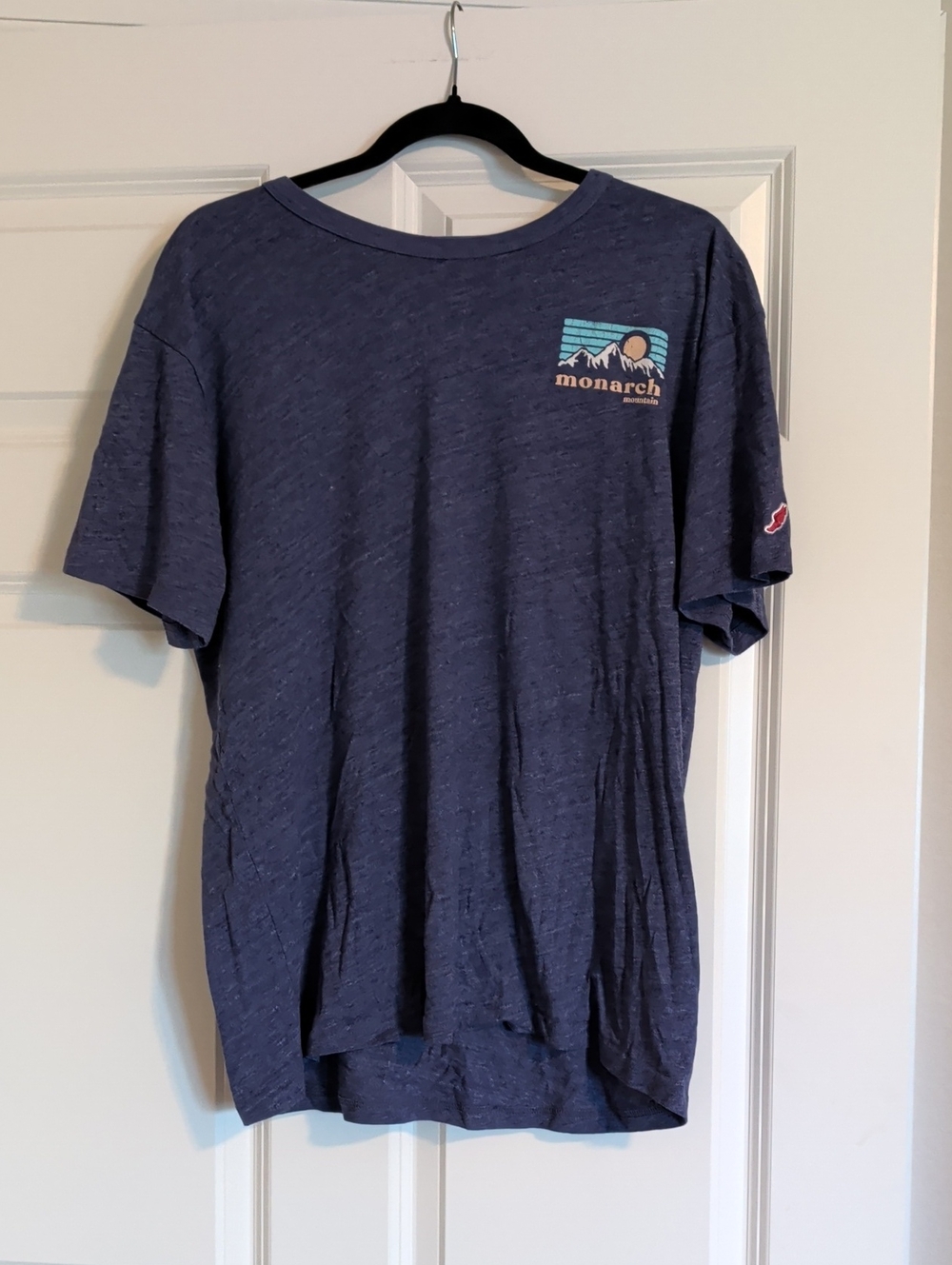 League Men's Navy Graphic Short Sleeve Tee